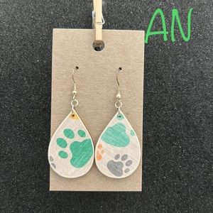 Homemade wood earrings